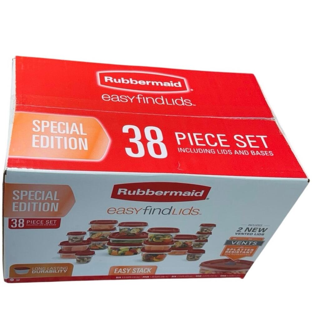 Rubbermaid 38-Piece Easy Find Vented Lids Food Storage Container Set New in Box